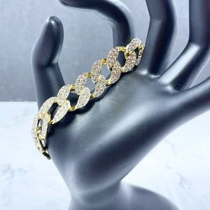 Gold Finish Cuban chain bracelet
